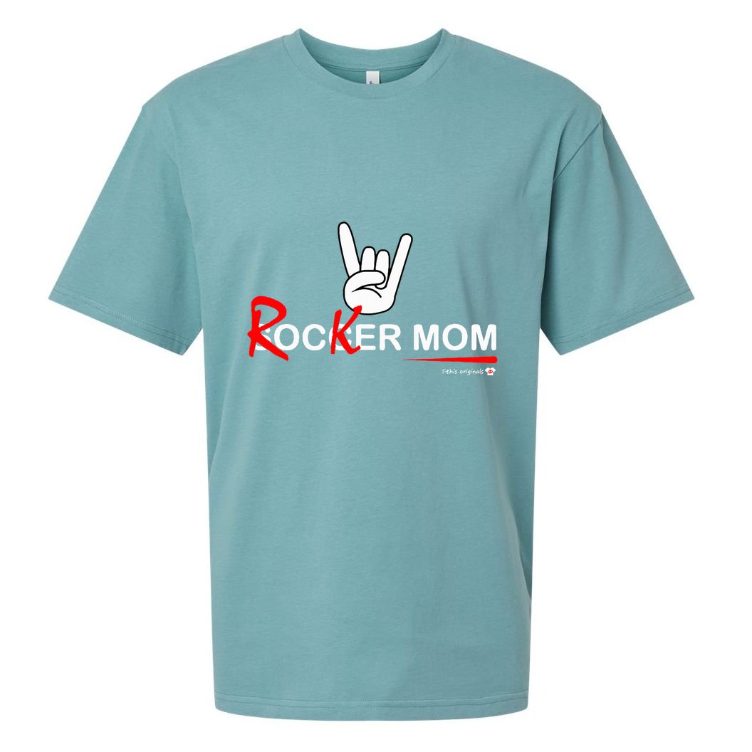 Soccer Mom Rocker Mom Rock Rebellious And Fun Sueded Cloud Jersey T-Shirt