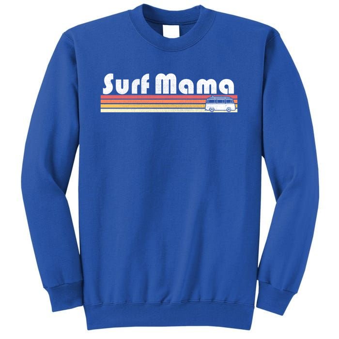 Surf Mama Surfing Beach Retro Vintage Mom Grandma Wife Gift Tall Sweatshirt