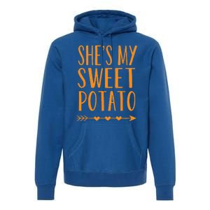 Shes My Sweet Potato Thanksgiving Halloween Matching Couple Premium Hoodie