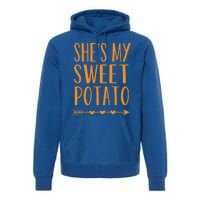 Shes My Sweet Potato Thanksgiving Halloween Matching Couple Premium Hoodie