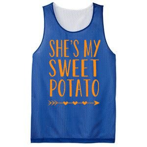 Shes My Sweet Potato Thanksgiving Halloween Matching Couple Mesh Reversible Basketball Jersey Tank