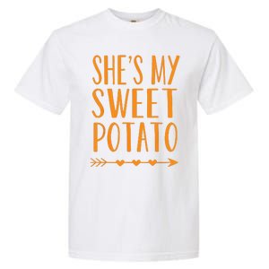 Shes My Sweet Potato Thanksgiving Halloween Matching Couple Garment-Dyed Heavyweight T-Shirt