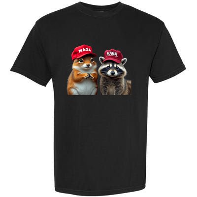 Social Media Star Peanut The Squirrel & Fred The Raccoon Garment-Dyed Heavyweight T-Shirt