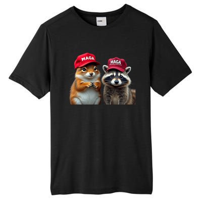 Social Media Star Peanut The Squirrel & Fred The Raccoon Tall Fusion ChromaSoft Performance T-Shirt