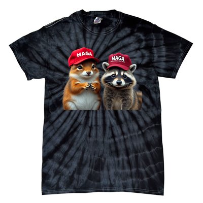 Social Media Star Peanut The Squirrel & Fred The Raccoon Tie-Dye T-Shirt