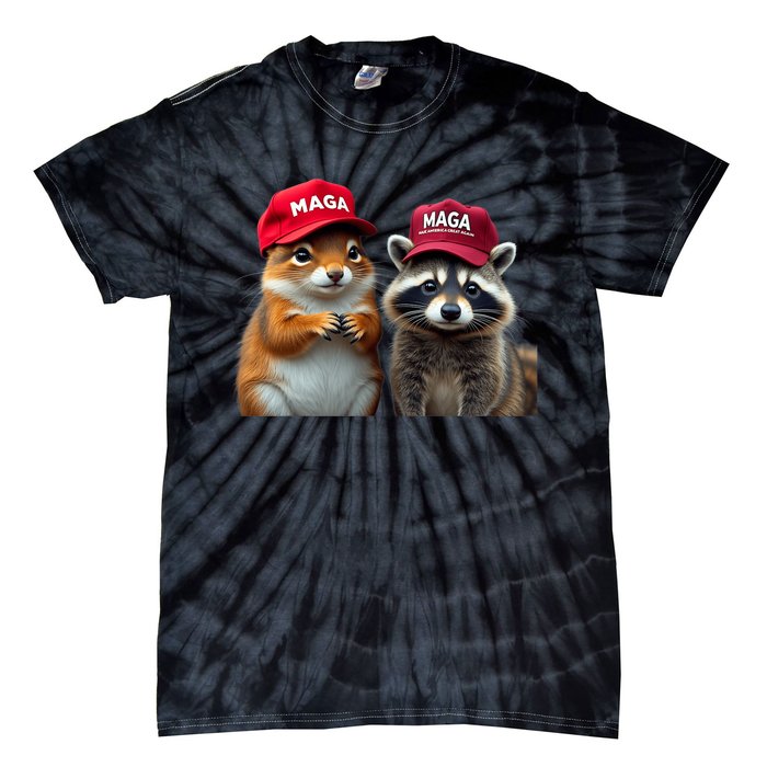 Social Media Star Peanut The Squirrel & Fred The Raccoon Tie-Dye T-Shirt