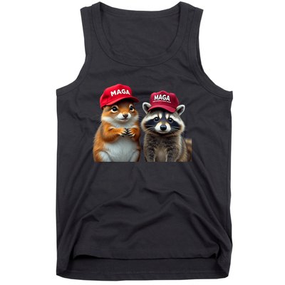 Social Media Star Peanut The Squirrel & Fred The Raccoon Tank Top