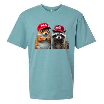 Social Media Star Peanut The Squirrel & Fred The Raccoon Sueded Cloud Jersey T-Shirt