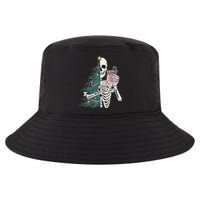 Sorta Merry Sorta Scary Funny Halloween Christmas Skeleton Cool Comfort Performance Bucket Hat