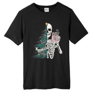 Sorta Merry Sorta Scary Funny Halloween Christmas Skeleton Tall Fusion ChromaSoft Performance T-Shirt