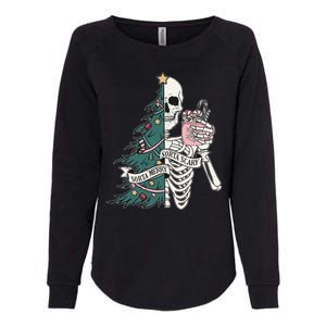 Sorta Merry Sorta Scary Funny Halloween Christmas Skeleton Womens California Wash Sweatshirt