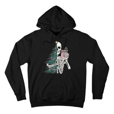 Sorta Merry Sorta Scary Funny Halloween Christmas Skeleton Tall Hoodie