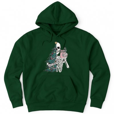 Sorta Merry Sorta Scary Funny Halloween Christmas Skeleton Hoodie