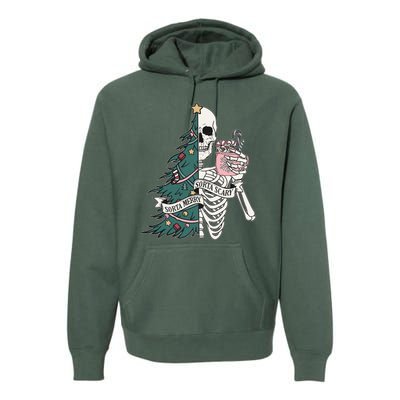 Sorta Merry Sorta Scary Funny Halloween Christmas Skeleton Premium Hoodie