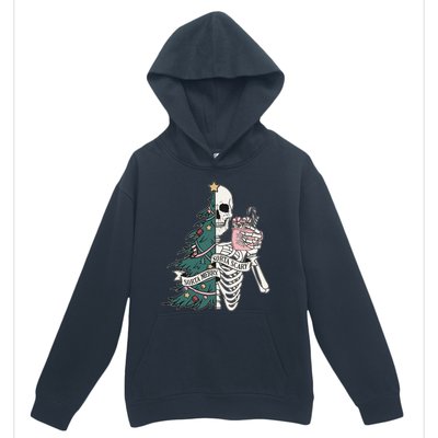 Sorta Merry Sorta Scary Funny Halloween Christmas Skeleton Urban Pullover Hoodie