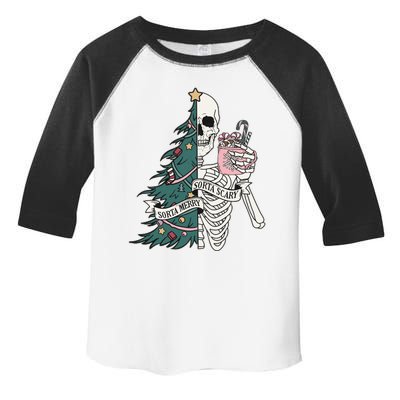 Sorta Merry Sorta Scary Funny Halloween Christmas Skeleton Toddler Fine Jersey T-Shirt