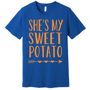 SheS My Sweet Potato Thanksgiving Halloween Matching Couple Meaningful Gift Premium T-Shirt