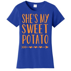 SheS My Sweet Potato Thanksgiving Halloween Matching Couple Meaningful Gift Women's T-Shirt