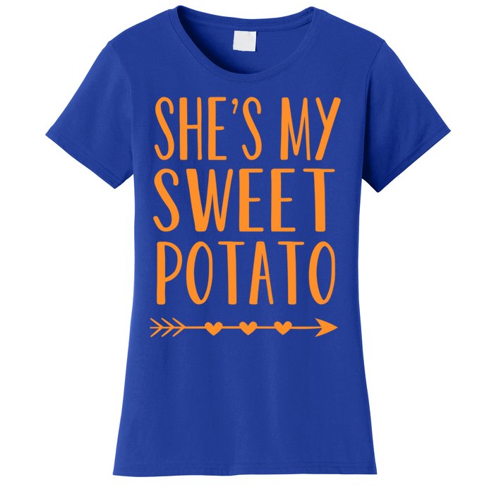 SheS My Sweet Potato Thanksgiving Halloween Matching Couple Meaningful Gift Women's T-Shirt