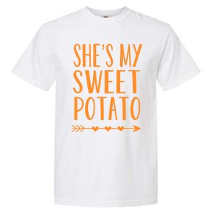 SheS My Sweet Potato Thanksgiving Halloween Matching Couple Meaningful Gift Garment-Dyed Heavyweight T-Shirt