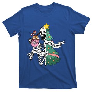 Sorta Merry Sorta Scary Christmas Christmas Skeleton  T-Shirt