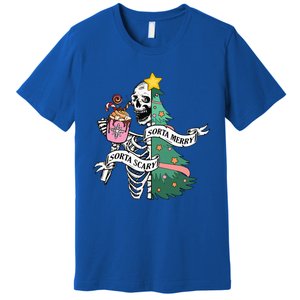 Sorta Merry Sorta Scary Christmas Christmas Skeleton  Premium T-Shirt