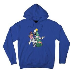 Sorta Merry Sorta Scary Christmas Christmas Skeleton  Tall Hoodie