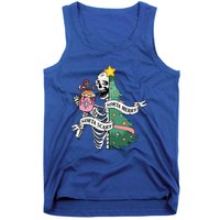 Sorta Merry Sorta Scary Christmas Christmas Skeleton  Tank Top