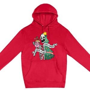 Sorta Merry Sorta Scary Christmas Christmas Skeleton  Premium Pullover Hoodie