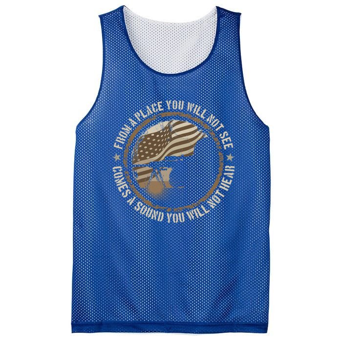 Sniper Military Sharpshooter Usa You Will Not See Hear Gift Mesh Reversible Basketball Jersey Tank