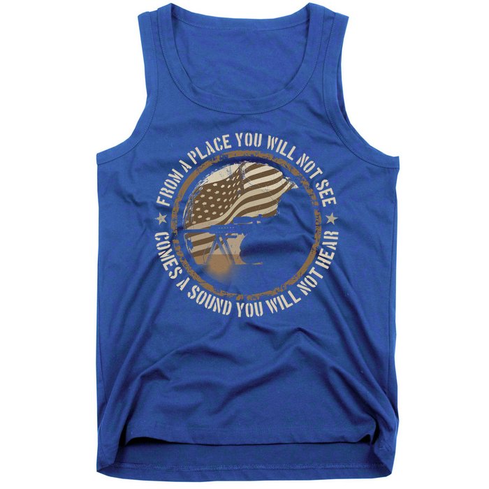 Sniper Military Sharpshooter Usa You Will Not See Hear Gift Tank Top