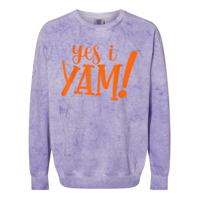 She's My Sweet Potato I YAM Thanksgiving Couple's Matching Colorblast Crewneck Sweatshirt