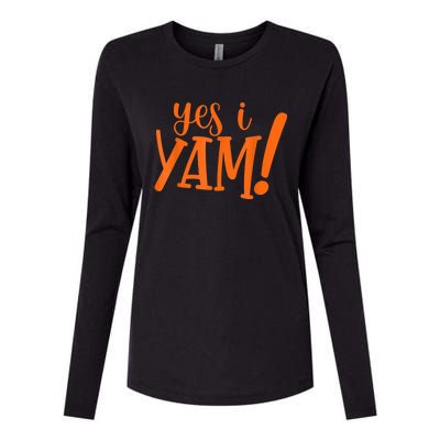 She's My Sweet Potato I YAM Thanksgiving Couple's Matching Womens Cotton Relaxed Long Sleeve T-Shirt