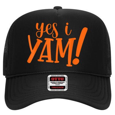 She's My Sweet Potato I YAM Thanksgiving Couple's Matching High Crown Mesh Back Trucker Hat