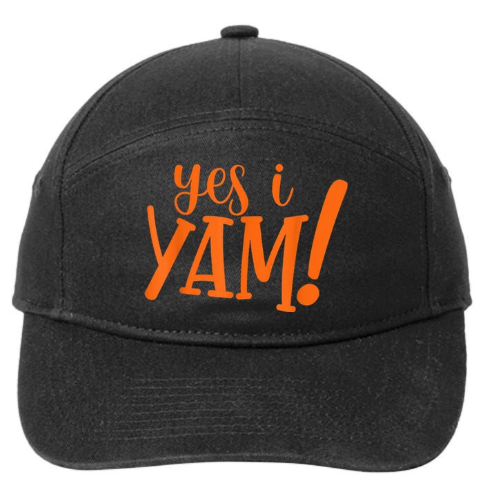 She's My Sweet Potato I YAM Thanksgiving Couple's Matching 7-Panel Snapback Hat