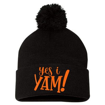 She's My Sweet Potato I YAM Thanksgiving Couple's Matching Pom Pom 12in Knit Beanie