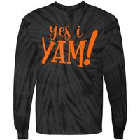 She's My Sweet Potato I YAM Thanksgiving Couple's Matching Tie-Dye Long Sleeve Shirt