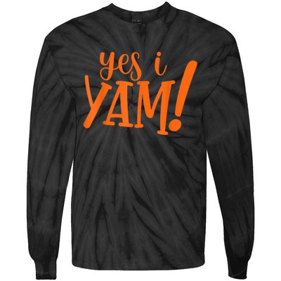 She's My Sweet Potato I YAM Thanksgiving Couple's Matching Tie-Dye Long Sleeve Shirt