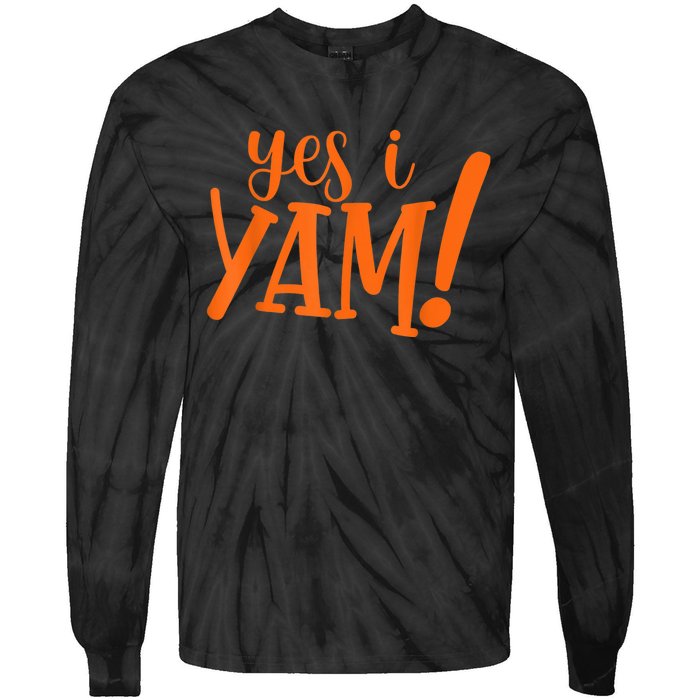 She's My Sweet Potato I YAM Thanksgiving Couple's Matching Tie-Dye Long Sleeve Shirt