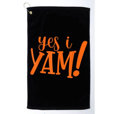 She's My Sweet Potato I YAM Thanksgiving Couple's Matching Platinum Collection Golf Towel