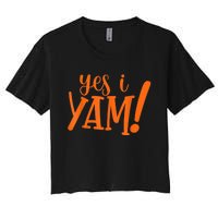 She's My Sweet Potato I YAM Thanksgiving Couple's Matching Women's Crop Top Tee