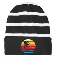 Santa Monica Santa Monica California Striped Beanie with Solid Band