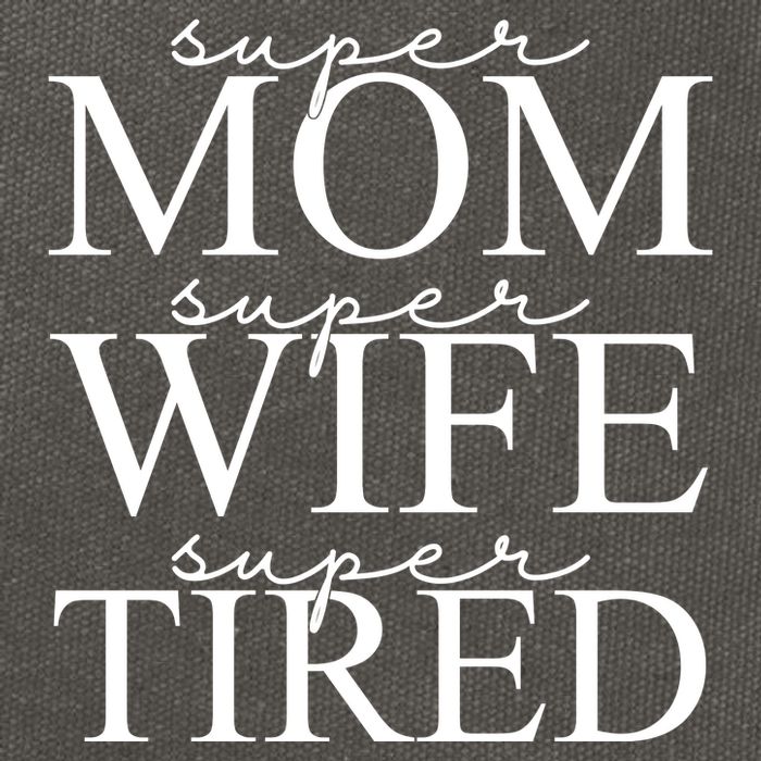 Super Mom Super Wife Super Tired Funny Cotton Canvas Backpack