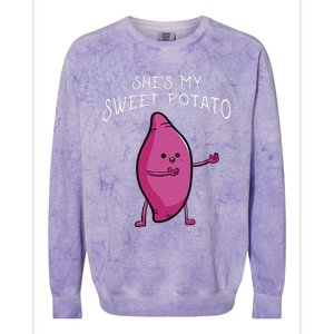 She's My Sweet Potato Yes I Yam Matching Valentine's Day Colorblast Crewneck Sweatshirt