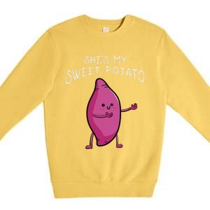 She's My Sweet Potato Yes I Yam Matching Valentine's Day Premium Crewneck Sweatshirt