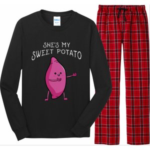 She's My Sweet Potato Yes I Yam Matching Valentine's Day Long Sleeve Pajama Set