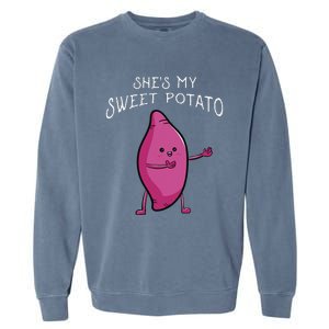 She's My Sweet Potato Yes I Yam Matching Valentine's Day Garment-Dyed Sweatshirt