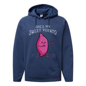 She's My Sweet Potato Yes I Yam Matching Valentine's Day Performance Fleece Hoodie