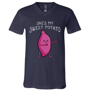 She's My Sweet Potato Yes I Yam Matching Valentine's Day V-Neck T-Shirt