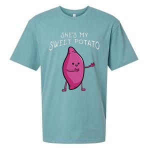 She's My Sweet Potato Yes I Yam Matching Valentine's Day Sueded Cloud Jersey T-Shirt